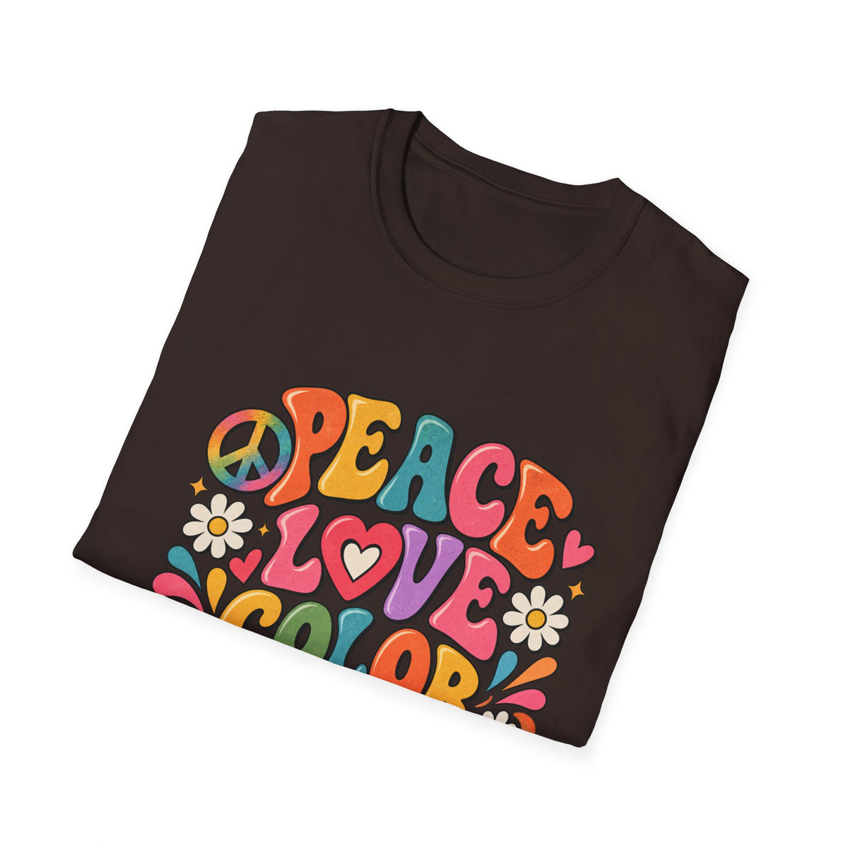 Peace Love Color Pencils T-Shirt — Retro Art Teacher & Artist Gift