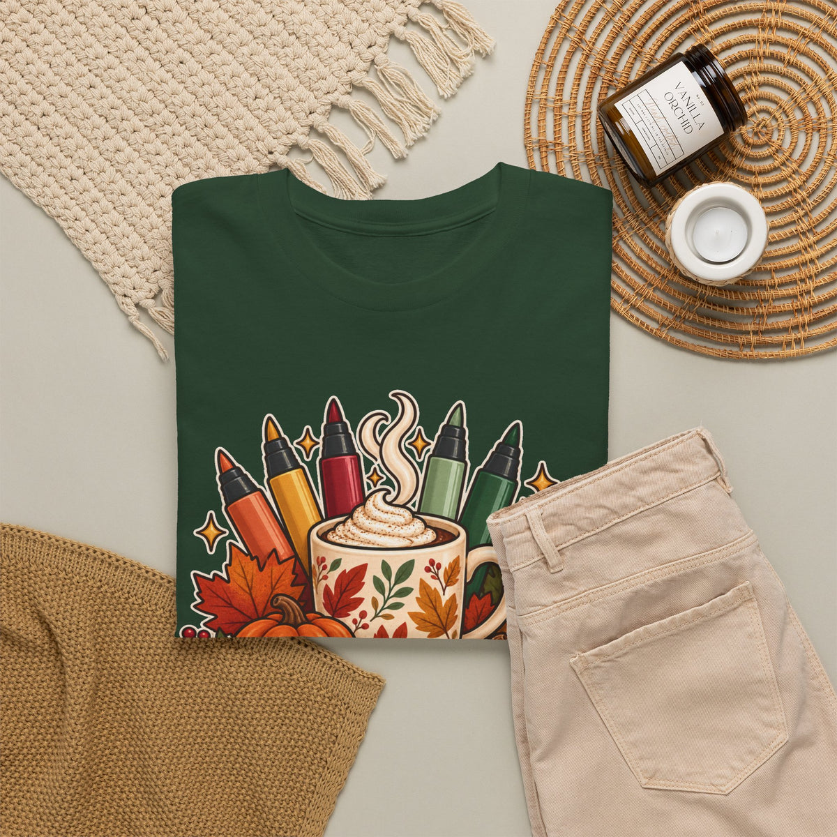Color, Sip & Give Thanks Tee — Thanksgiving Mug & Fall Art Lovers Shirt