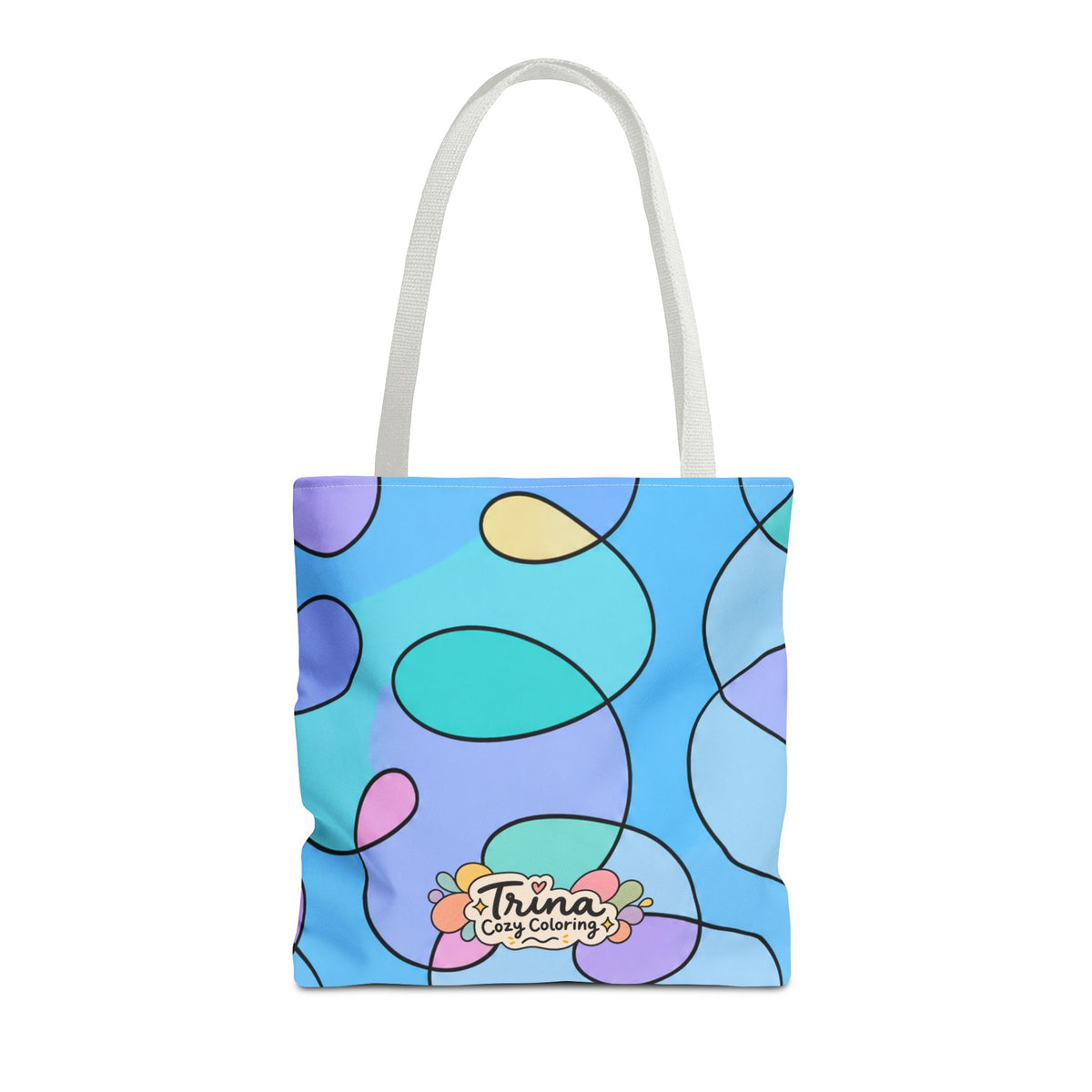 Abstract Pastel Swirl Tote Bag — Colorful Patterned Everyday Tote