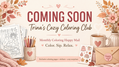 Monthly Cozy Happy Mail Subscription, Sticker and Art Print, Pen Pal Letter, Self-Care Gift, Snail Mail Surprise