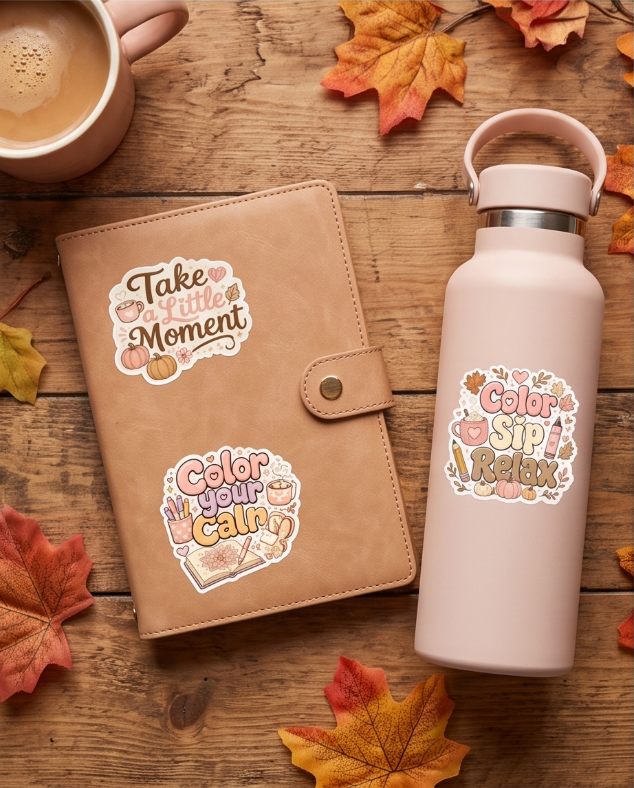 The Cozy Coloring Sticker Bundle